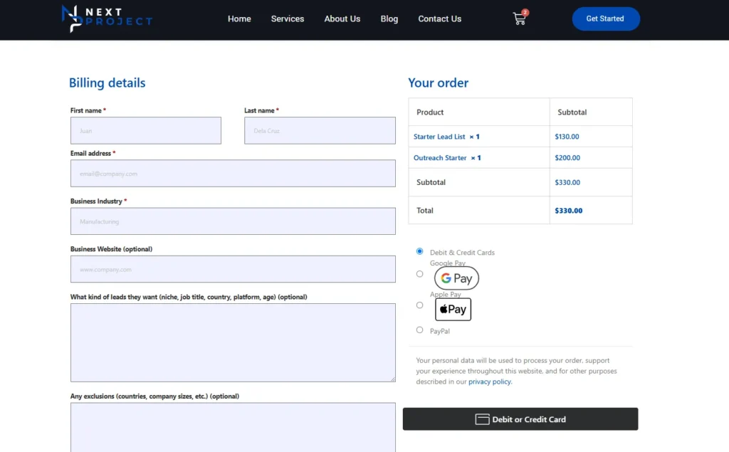 Checkout and Payments
